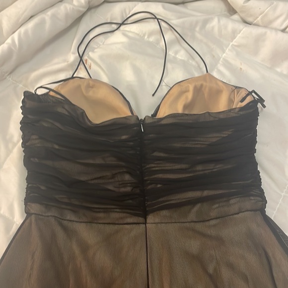 black & tan halter or strapless dress - Picture 4 of 4